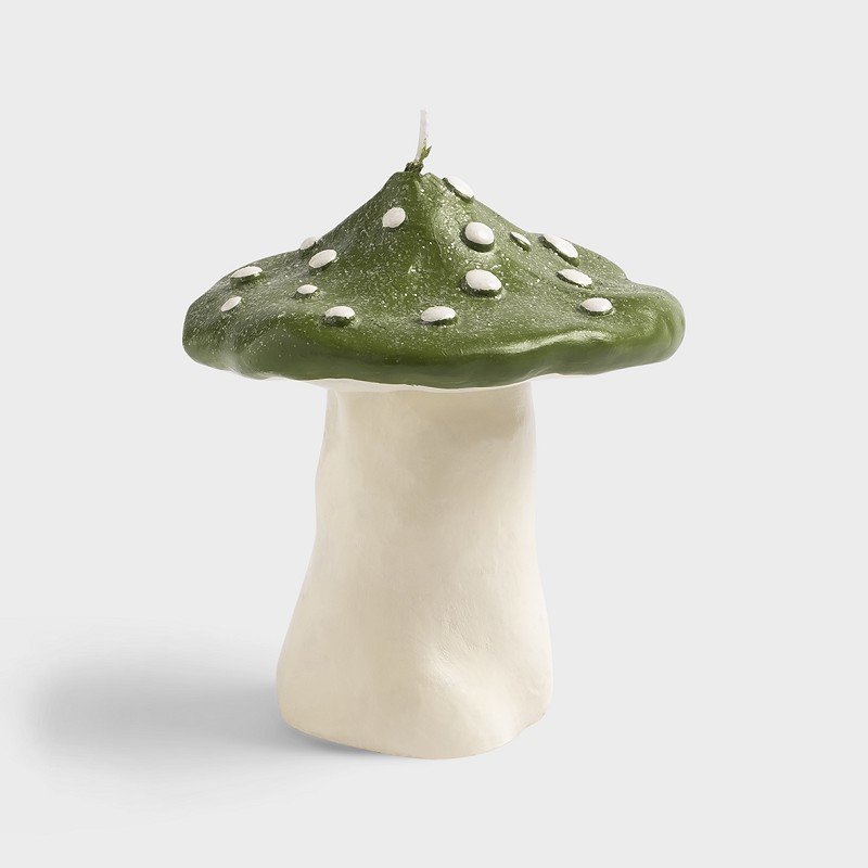 Candle mushroom dots green