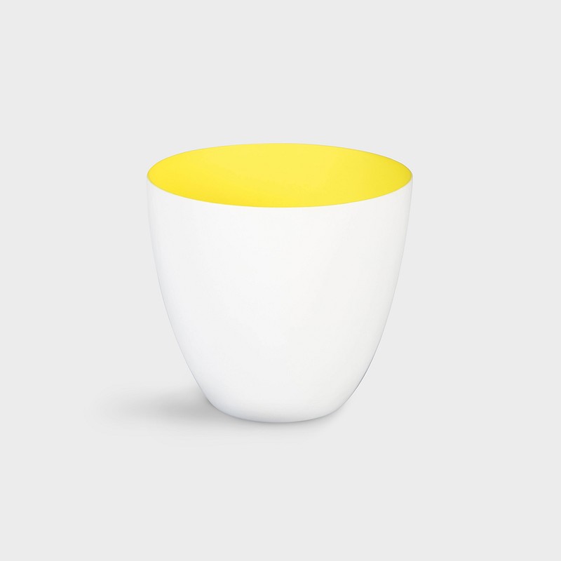 Tealight Fluor Yellow Small Porcelain Klevering Ws