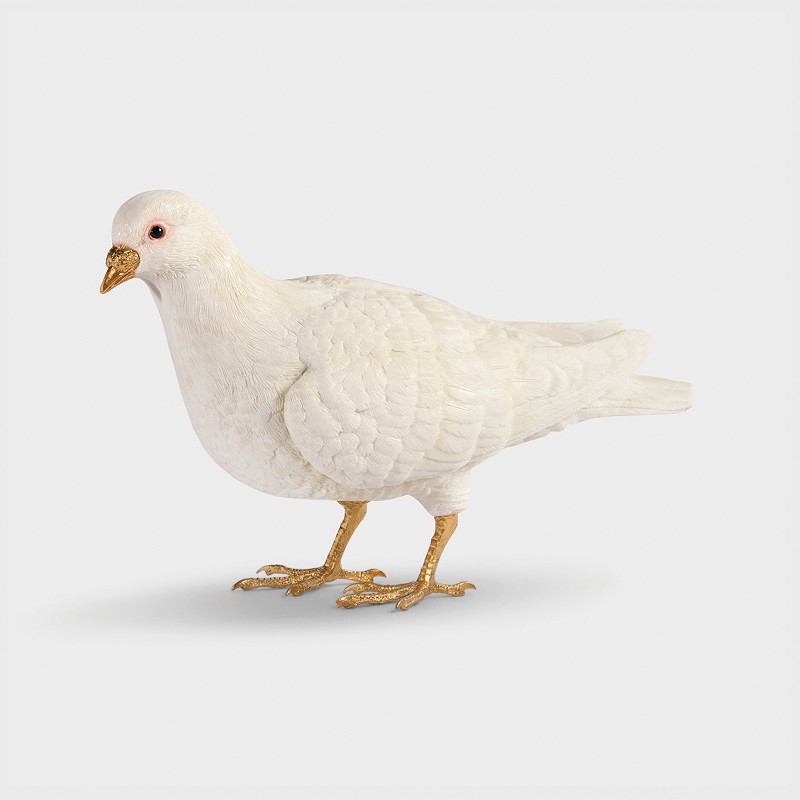 Coinbank pigeon white